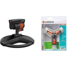 Gardena 18708-20 AquaZoom Compact Square Sprinkler Sprinkler for Watering Usable Areas of 9-216 m², Range 3-18 m, Spray Distance 3-12 m, Integrated Inner Filter