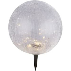 Globo Solar Light for Outdoor Garden Ball with Ground Spike - Solar Lamp 25 cm Diameter Glass - Garden Light Glass Ball LED - Outdoor Lamp Ball Lamp 33304