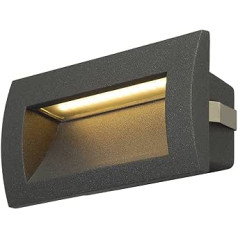 SLV IP55 LED sienas gaisma uz leju Out M, 0,96 W, 3000 K, anthrazit 233625