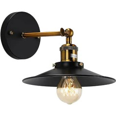 Lightess Wall Lamp Industrial Style Wall Light Indoor Vintage Wall Lights with Metal Shade Wall Lighting Adjustable Industrial Decoration Edison Lamp Loft Coffee Bar Kitchen Wall Lights Country House