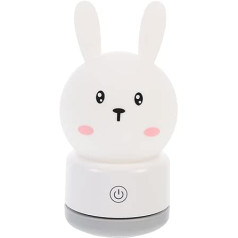 Uonlytech Night Light Rabbit nakts lampa Galda lampa bērniem Bērnu galda lampa Lasīšanas lampa Silikona Dzīvnieku nakts lampa LED galda lampa 3D Ziemassvētku apgaismojums silikagels mini balts