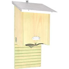 Esschert Design šikšnosparnių dėžė Medinė skardinė stogo lizdinė dėžė šikšnosparniams 39 cm