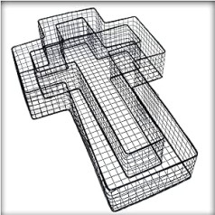 Kieskönig Cross Grid Augu bļoda Kapa dekorēšana Kapa noformējums Kapsēta 8 cm augsta