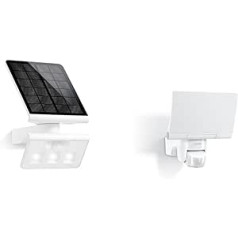 Steinel XSolar L-S ONE LED Solar Light, White, Wall Light, Motion Sensor & LED Spotlight XLED Home 2 S White, Floodlight, Fully Swivelling, 13.7 W, 180° with Motion Sensor, 10 m Range, 1550 lm