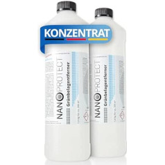 Nanoprotect Green Growth Remover koncentrāts | 2 x 1 kg uz 400 m² | Aļģu noņemšanas un fasādes tīrīšanas līdzeklis | Nav nepieciešams augstspiediena mazgātājs | Ideāli piemērots bruģakmeņiem un gājēju celiņiem