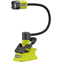 RYOBI 18V ONE+ akumulatora LED galda gaisma RLCF18-0 (objektīva diametrs 90 mm, maks. lūmeni 400, bez akumulatora un lādētāja)