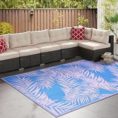 zootop Outdoor-Teppich, wasserdicht, für Camping, großer Terrassenteppich, modern, wendbar, Kunststoff, gewebt, tragbar, leicht, Campingmatte, für Strand, Garten, Terrasse, Balkon, Deck, 120 x 180 cm