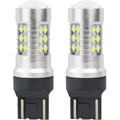 LED spuldzes canbus 3030 24smd t20 7443 w21/5w balta 12v 24v amio-02126