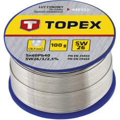 Topex Alvas lodmetāls 60% Sn, stieple 0,7 mm, 100 g