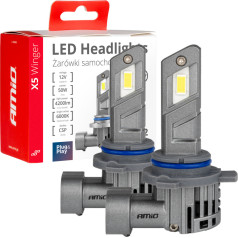 LED car bulbs x5 series winger hir2 6000k canbus amio-03950