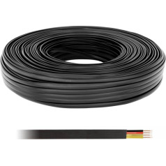 4C telephone cable black 100 LXK512