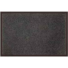 Deco Tapis 1740298 Tapis Anti - 1740298, Schmutzfangmatte Rechteck , 80 X 120 Cm , Uni , Eingangsmatte , Grau