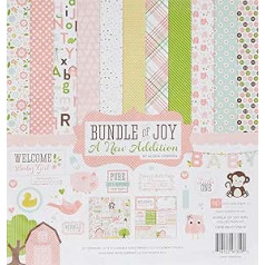 Echo Park Paper Sammelset Echo Park Collection komplekts 30,5 x 30,5 cm, Prieka komplekts/jauns papildinājums – Baby Girl, Papier, Schwarz, 12 x 12 collas