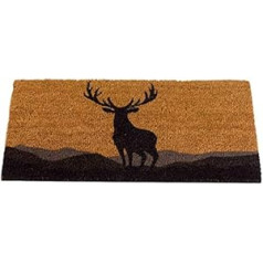 Garden Mile® Scottish Highlands Stag Scottish Highlands Neslīdošs durvju paklājs lietošanai iekštelpās un ārā - viegli tīrāms - 75x45 cm