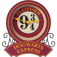 Sudraba Buffalo Harija Potera Hogwarts Express Platform 9 3/4 galda pulkstenis