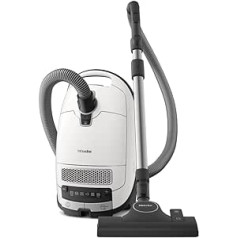 Miele S 8360 - Vacuum Cleaner with Bag, Power Efficiency Motor, Universal Floor Nozzle and Foot Control - ‎890 W, 4500 ml, ‎28.4 x 49.6 x 22.7 cm, Lotus White