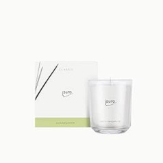 ipuro - Decorative ipuro Bergamote Scented Candle - Minimalist Scented Candles in Glass 270 g - Intense Scented Candles with Invigorating Lemongrass - Elegant Candle for a Puristic Fragrance