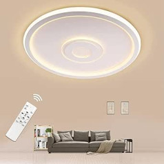 BLMYL LED lubų šviestuvas, 36 W apvalus baltas lubų šviestuvas, 415 mm moderni svetainės lempa, 3000 K - 6000 K reguliuojamas nuotolinio valdymo pulteliu, LED lempa miegamajam, svetainei, vaikų kambariui, virtuvei
