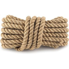 Amazinggirl Natural Jute Cord, Rope, Yarn, String for Gardening, Craft Projects, Household Use, Handicraft, DIY, Decoration