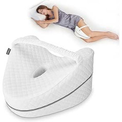 LITSPOT kelių pagalvė, ergonomiška šoninė miegamojo pagalvė, Memory Foam kelių pagalvė, ortopedinė kelių pagalvė, skirta palaikyti kojas, kelius, klubus, nugarą ir nėštumą, nuimama ir plaunama