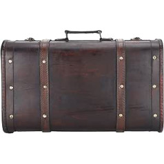 Decorative Suitcase Portable Antique Suitcase Wooden Box Photography Props Craft Decoration Box Ornament