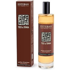 Esteban - istabas smaržu izsmidzināmā pudele 75 ml - Teck & Tonka aromāts - ilgstoši noturīgs aromāts - pārstrādājama stikla pudele