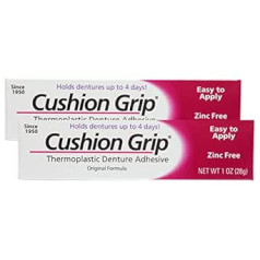 Cushion Grip Thermoplastic Denture Adhesive - 1 oz (Pack of 2) by Cushion Grip