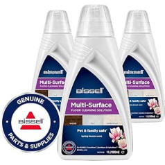 Bissell Multi Surface Cleaner Value Pack | 3 x 1 Litre | For CrossWave, SpinWave and HydroWave | 2885