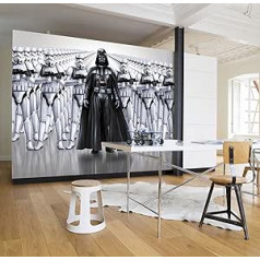 Komar - Fototapete STAR WARS IMPERIAL FORCE - 368 x 254 cm - Tapete, Wand, Dekoration, Wandbelag, Wandbild, Wanddeko, Darth Vader, Sturmtruppen - 8-490, Schwarz/Weiß