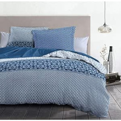 Home Linge Passion segas pārvalks - 3-daļīgs | 100% kokvilna - 57 diegu skaits | 2 cilvēki - 240 x 260 cm | Nuit Berber Blue