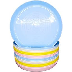 Bloomsworld 16 Toddler Plates Reusable BPA Free Plastic Picnic Party Set for Boys and Girls