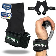 NetroxSports® - Power Grips celšanas palīglīdzekļi kultūrismam, svaru celšanai, spēka treniņiem un fitnesam - īpaši izstrādāti lieliem svariem - īpaši spēcīgas celšanas siksnas sievietēm un vīriešiem