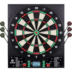 Blesion Electronic Dartboard 2024 Atnaujinta elektroninė smiginio lenta su 6 smiginiu, E smiginio lenta, naujoviškas smiginio aparatas su vokišku balsu, tinka akumuliatoriams / adapteriams