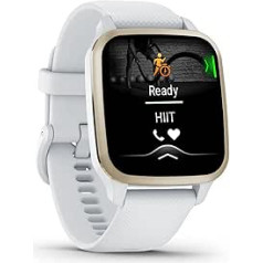 Garmin Venu Sq 2 GPS fitneso išmanusis laikrodis su 1,4 colio AMOLED ekranu, miego analize su miego balais ir daugiau nei 25 sporto programomis. Duomenys apie sveikatą visą parą, Garmin Pay, iki 11 dienų veikiantis akumuliatorius ir atsparus vandeniu