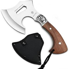 NedFoss Camping Axe, Outdoor Axe / Survival Axe, Adult Axes, Camping Hatchet incl. Head pocket, Wooden Handle