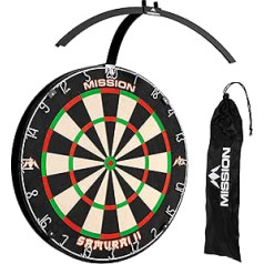 Mission Darts TOR100 Torus 100 LED šautriņu dēļa gaismas salokāma pārnēsājama ceļojumu apgaismojuma sistēma ar smilšu strūklu melna