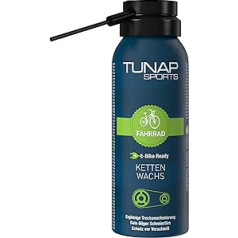 TUNAP SPORTS ķēdes vaska velosipēda sausās eļļošanas aerosols ķēdei uz vaska bāzes MTB šosejas velosipēdam utt, 125 ml