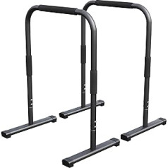 GORILLA SPORTS® iegremdēšanas stieņi - komplekts 2, 68 x 45 x 94 cm, līdz 200 kg, neslīd, tērauds, krāsu izvēle - Fitness Parallettes, Dip Station, Push Up stieņi, Iegremdēšanas statīvs, Masāža