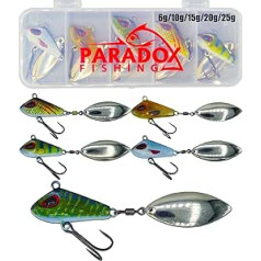 Paradox Fishing Jig Spinner komplekts 5 6 g/10 g/15 g/20 g/25 g delūzijas griezējs asaru zvejai.