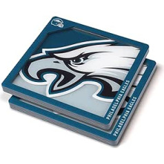 YouTheFan Philadelphia Eagles Logo Series 3D Coaster, Team Colours, One Size