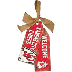 NFL Kanzassitijas Chiefs Unisex Kansas City Chiefs komandas birkas, komandas krāsa, 12 collas