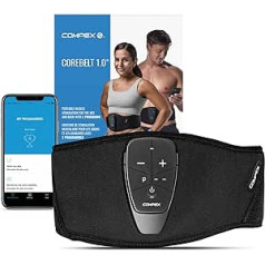 Compex unisex pieaugušo Corebelt 1.0 muskuļu stimulācijas josta, melna, S/M