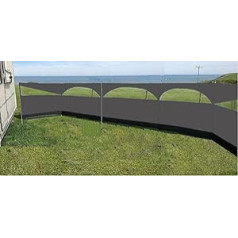 HSS Windbreak Windbreak Blocker 5 paneļu kempings Garden Beach Windbreak 8,35 m pelēks