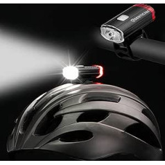 Senticam Fahrrad Helm Licht, USB wiederaufladbare Dual Front und Rear Fahrrad Helm Lichter, IPX3 wasserdichte tragbare Fahrrad Helm Fackel für alle Straßenradfahrer