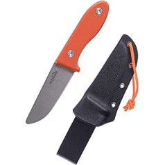 SCHNITZEL Unu Children's Knife Carving Knife and Outdoor Knife for Children Sharp with Sheath and Belt Holder, Various Colours, orange