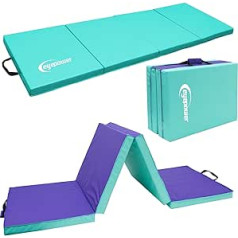 eyepower 180x60 Klappbare Turnmatte für Zuhause - Gymnastikmatte Dicke 5cm - Weichbodenmatte Akrobatik Matte Yoga Matratze Turnmatte Dick Yoga Matte Turnen Gym Matten Fallschutzmatten Kinder Outdoor