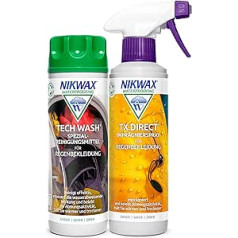 Nikwax Tech Wash + TX Direct 303420000 Apģērbu mazgāšanas līdzeklis Spray 2 x 300 ml Caurspīdīgs viens izmērs