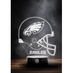 Lielisks zīmols Philadelphia Eagles NFL LED lampas gaismas logotipa ķiveres maiņas režīms ar 6 dažādām krāsām