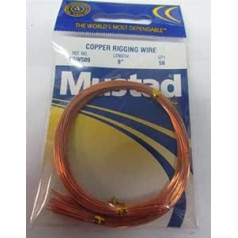 2 pieces Mustad copper rigging wire 9 inches 50 per pack = 100 wires