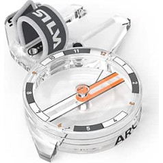 Silva ARC Jet C S Left Brújula (MN) Compass, Transparent, S